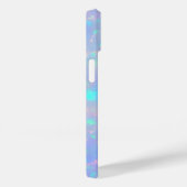Schattigee Girly Luxury Navy Blue Holographic Mono Case-Mate iPhone Case (Achterkant / Rechts)