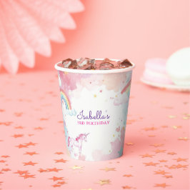 Schattigee Girly Magical Unicorn Party Papieren Bekers