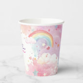Schattigee Girly Magical Unicorn Party Papieren Bekers (Links)