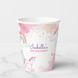 Schattigee Girly Magical Unicorn Party Papieren Bekers