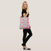 Schattigee Girly Multicolor Regenboog Vlinders Naa Tote Bag (Op model)