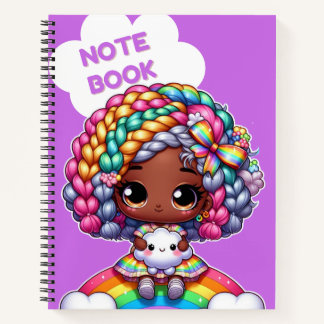 Schattigee girly notitieboek ontwerp / Chibi