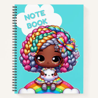 Schattigee girly notitieboek ontwerp / Chibi