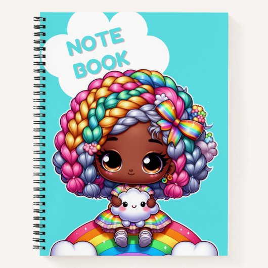 Schattigee girly notitieboek ontwerp / Chibi (Voorkant)