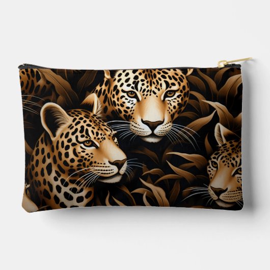Schattigee Girly Oerwoud Wild Cheetah Cosmetic Bag Etui (Achterkant)