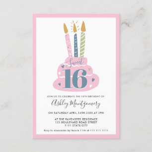 Schattigee girly pastel roze kaarsen taart foto Sw Kaart
