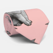 Schattigee Girly Pink Cats Dierenpatroon Illustrat Stropdas (Opgerold)