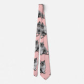 Schattigee Girly Pink Cats Dierenpatroon Illustrat Stropdas (Achterkant)
