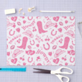 Schattigee Girly Pink Cowgirl esthetiek Tissuepapier (Craft)