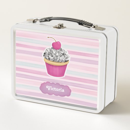 Schattigee Girly Pink Cupcake (Voorkant)