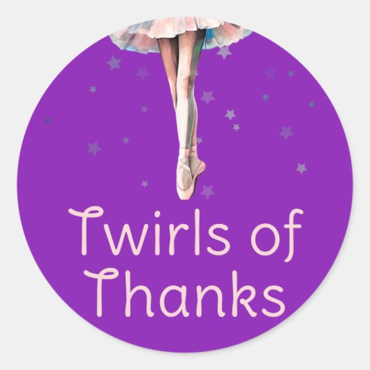 Schattigee Girly Pink Dance Ballerina Tutu op Paar Ronde Sticker (Voorkant)