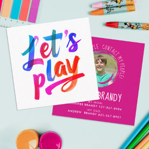 Schattigee Girly Pink Mama Calling Paint Script Fo Vierkante Visitekaartje