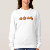 Schattigee Girly Pumpkins Herfst Halloween Gezelli Trui (Voorkant)