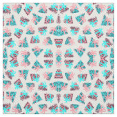 Schattigee Girly Retro 90s Palm Tree Doodles Patte Stof (Swatch)