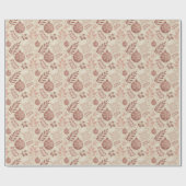 Schattigee Girly Retro Roze Kerst Cadeaupapier (Vlak)