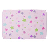 Schattigee girly roze Bad Mat, sterren Badmat (Voorkant)