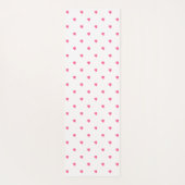 Schattigee Girly Roze & Wit gestippelde harten met Yogamat (Achterkant)