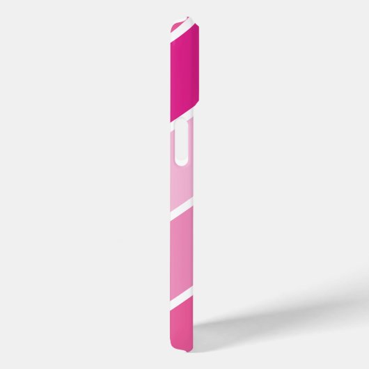 Schattigee Girly Script Naam Pink Stripes Patroon Case-Mate iPhone Case (Achterkant / Rechts)