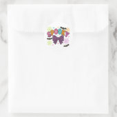Schattigee Girly Spooky Leopard Bow Halloween Ronde Sticker (Tas)