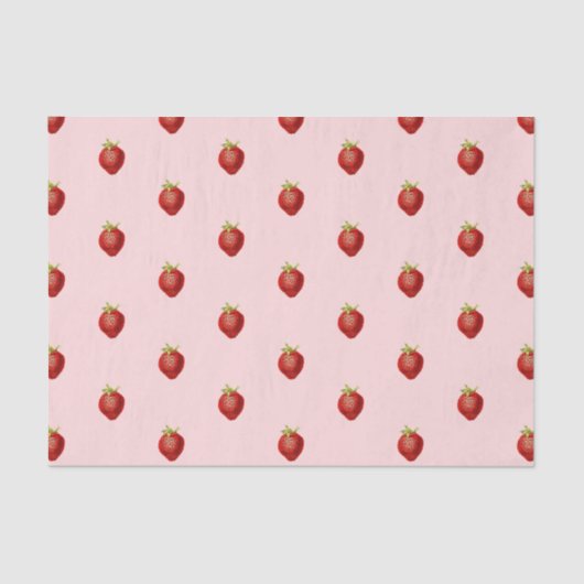Schattigee Girly Strawberry Soft Pink Tissuepapier (Voorkant)