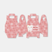 Schattigee Girly Tooth op Roze - Custom Party Favo Bedankdoosjes (Uitgevouwen)