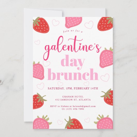 Schattigee Girly Valentijns's Galentine's Day Brun Kaart (Voorkant)