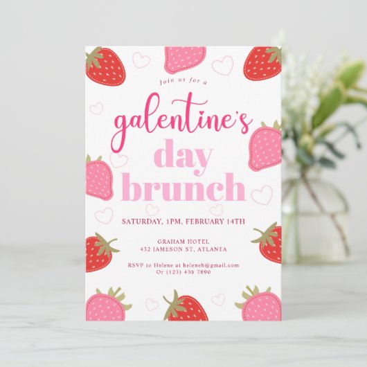 Schattigee Girly Valentijns's Galentine's Day Brun Kaart (Staand voorkant)
