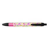 Schattigee Girly Vibrant Rainbow Butterfly Patroon Zwarte Inkt Pen (Achterkant)