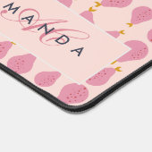 Schattigee Girly Vrouwelijke Pear Monogrammed Init Bureaumat (Hoek)