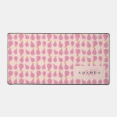 Schattigee Girly Vrouwelijke Pear Monogrammed Init Bureaumat (Voorkant)