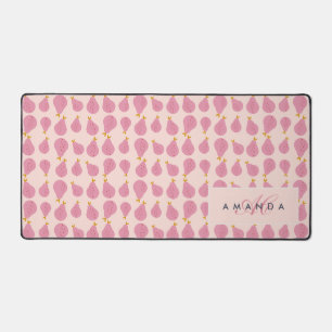 Schattigee Girly Vrouwelijke Pear Monogrammed Init Bureaumat
