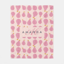 Schattigee Girly Vrouwelijke Pear Monogrammed Init