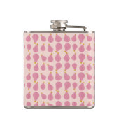 Schattigee Girly Vrouwelijke Pear Monogrammed Init Heupfles (Achterkant)