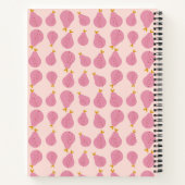 Schattigee Girly Vrouwelijke Pear Monogrammed Init Notitieboek (Achterkant)
