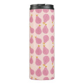 Schattigee Girly Vrouwelijke Pear Monogrammed Init Thermosbeker (Achterkant)