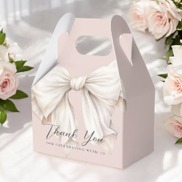 Schattigee Girly White Bow op Roze Bedankt Bedankdoosjes