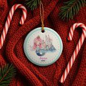 Schattigee girly zeemeermin oceaan strand kerst ke keramisch ornament
