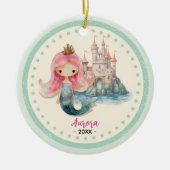 Schattigee girly zeemeermin oceaan strand kerst ke keramisch ornament (Voorkant)