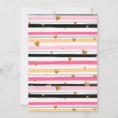 Schattigee Glamour verjaardagsfeestuitnodiging Kaart (Achterkant)