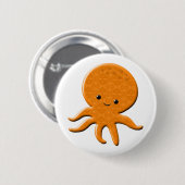 Schattigee glanzende octopus Cartoon Ronde Button 5,7 Cm (Voorkant /achterkant)
