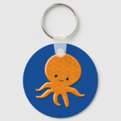 Schattigee glanzende octopus Cartoon Sleutelhanger (Voorkant)