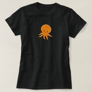 Schattigee glanzende octopus Cartoon T-shirt