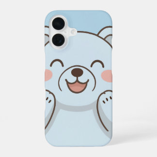 Schattigee glimlachende Beren telefoonhoesje-zacht iPhone 16 Hoesje
