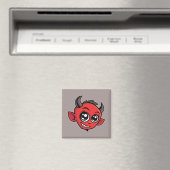 Schattigee glimlachende Cartoon Duivel Magneet (Insitu (Vaatwasser))