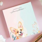 Schattigee Glimlachende Corgi Hondenbloem Geperson Notitieblok