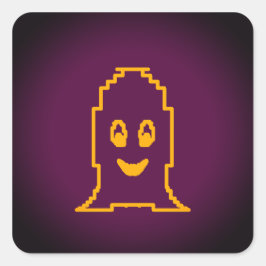 Schattigee glimlachende geest vierkante sticker