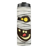 Schattigee glimlachende mummie thermosbeker (Voorkant)