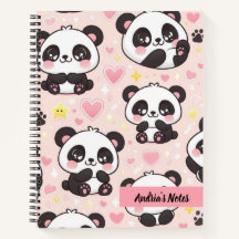 Schattigee glimlachende panda patroon roze geperso