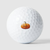 Schattigee glimlachende pompoen – leuke Herfst per Golfballen (Voorkant)