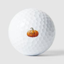 Schattigee glimlachende pompoen – leuke Herfst per Golfballen
